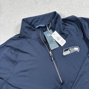 Cutter & Buck Adapt Eco NFL Seattle Seahawks Football Shirt Womens 2XL Blue